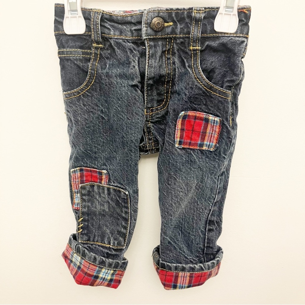 Oshkosh b’gosh denim jeans with patches 9m